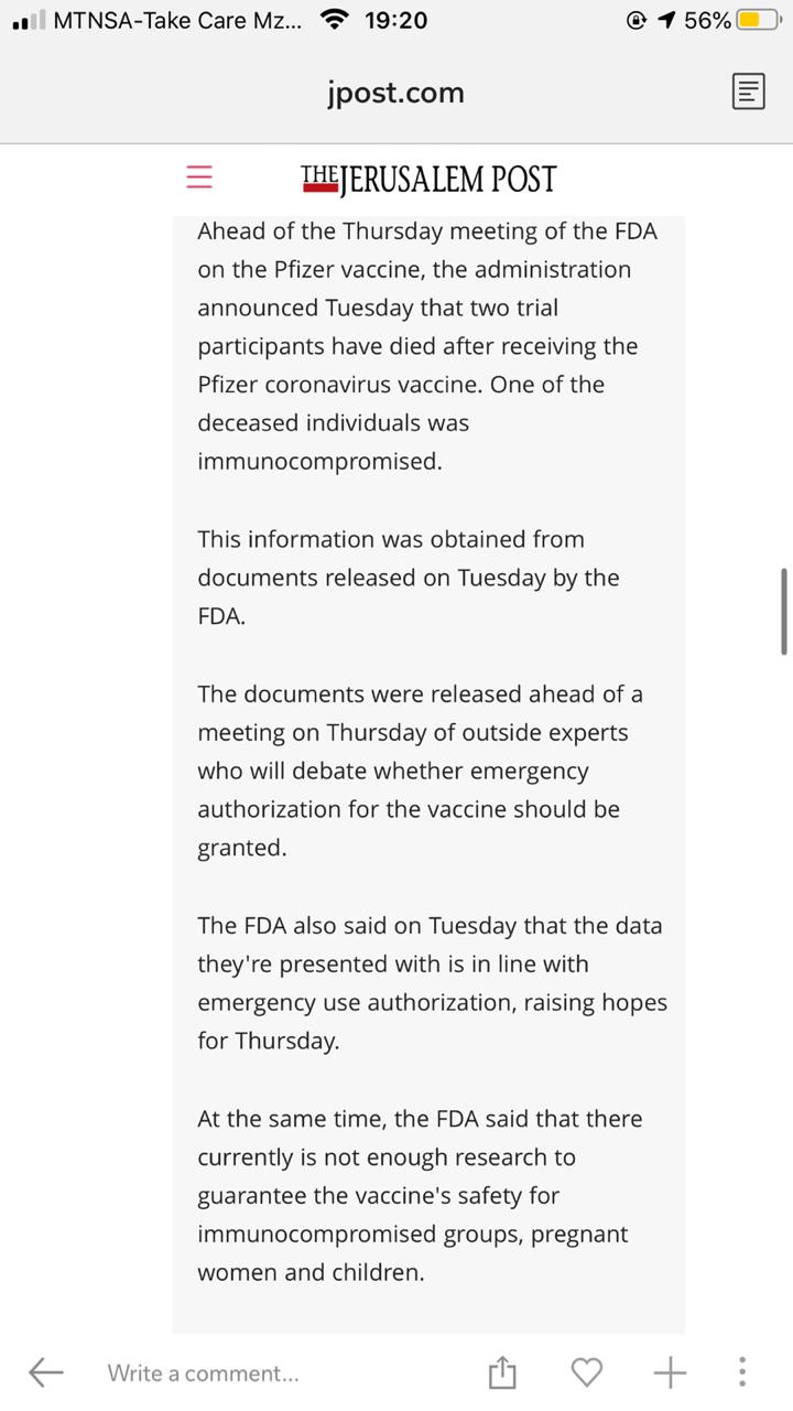 COVID VACCINE, page 1